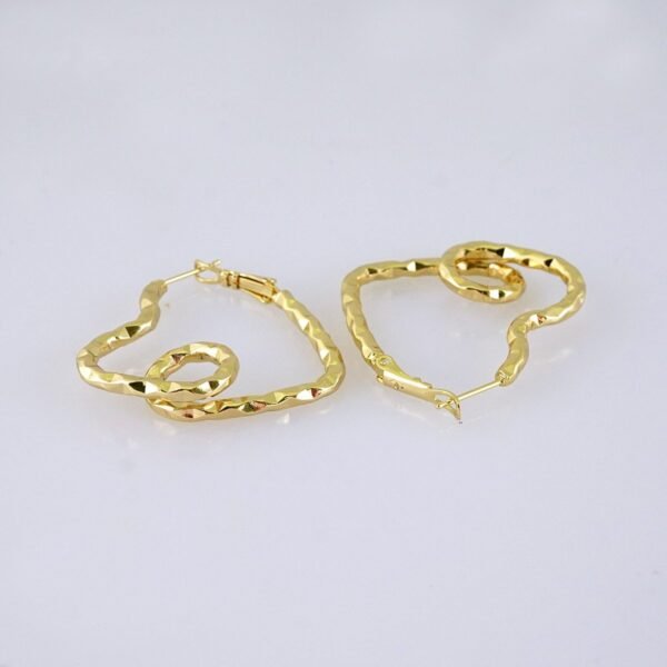 E1751 Earrings Women/ Aretes Dama/ Plain/ 14k Real Color/ - Image 2