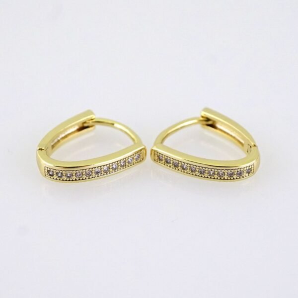 E1776 Women's Earrings - Aretes Dama - Zircon Stone - 14K Real Color