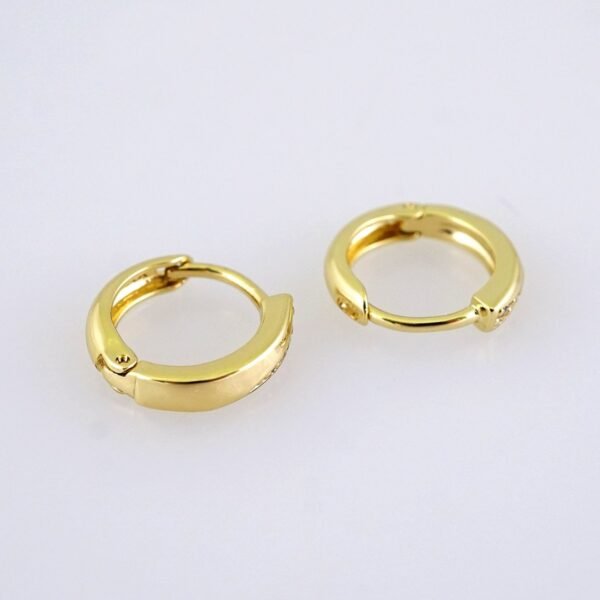 E1780 Women's Earrings - Aretes Dama - Zircon Stone - 14K Real Color - Image 2