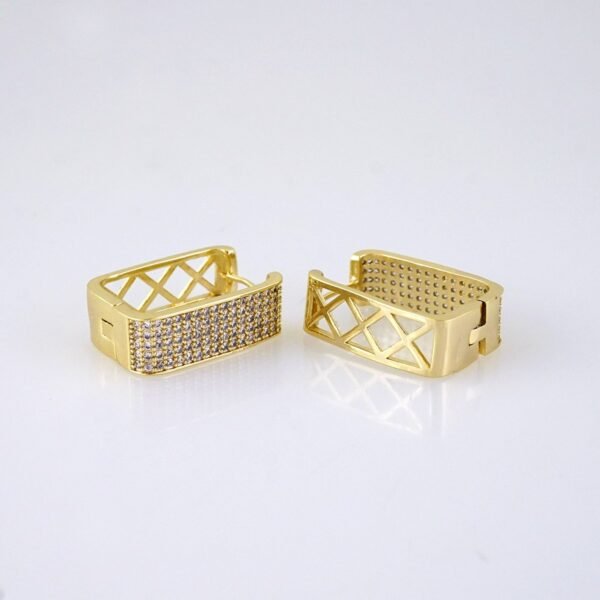 E1781 Women's Earrings - Aretes Dama - Zircon Stone - 14K Real Color - Image 2