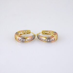 E1782 Women's Earrings - Aretes Dama - Zircon Stone - 14K Real Color