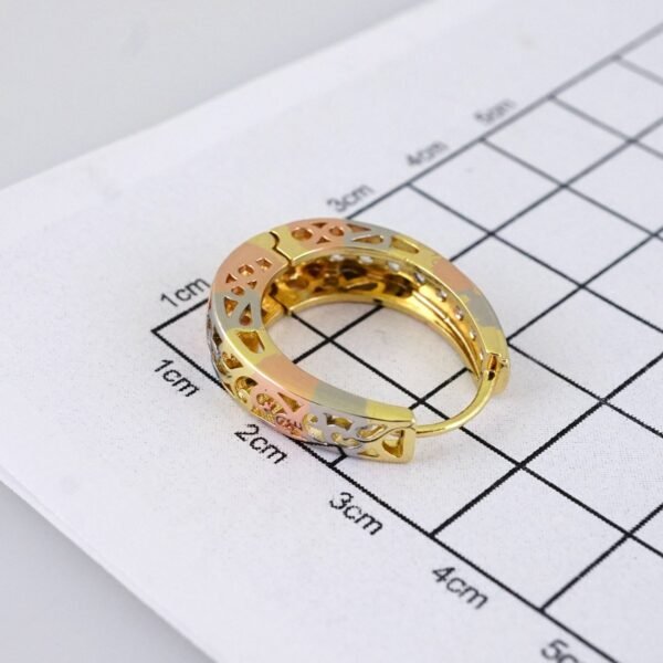 E1782 Women's Earrings - Aretes Dama - Zircon Stone - 14K Real Color - Image 3