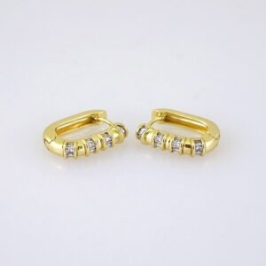 E1783 Women's Earrings - Aretes Dama - Zircon Stone - 14K Real Color