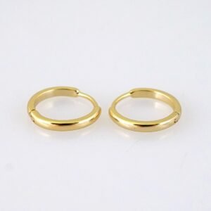 E1788 Earrings Women/ Aretes Dama/ Plain/ 14k Real Color/