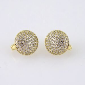 E1789 Women's Earrings - Aretes Dama - Zircon Stone - 14K Real Color
