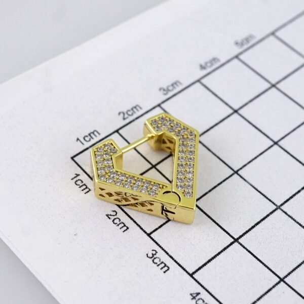 E1790 Women's Earrings - Aretes Dama - Zircon Stone - 14K Real Color - Image 3
