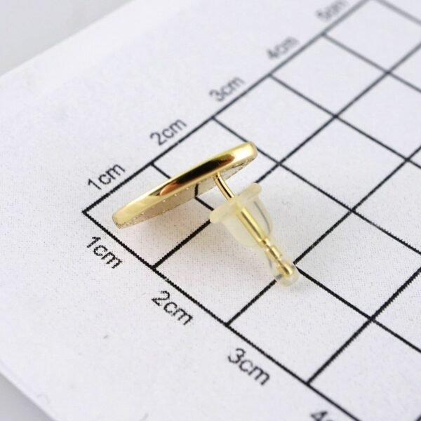 E1792 Women's Earrings - Aretes Dama - Zircon Stone White - 14K Real Color - Image 3
