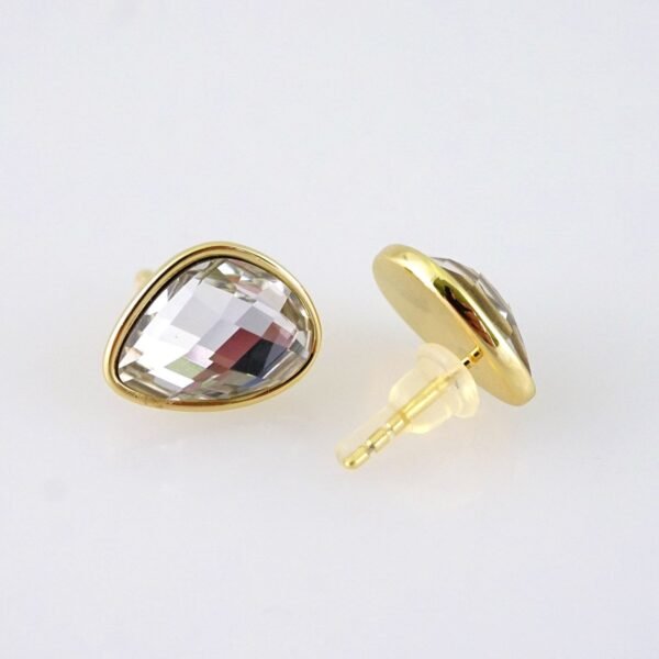 E1793 Women's Earrings - Aretes Dama - Zircon Stone Cristal - 14K Real Color - Image 2