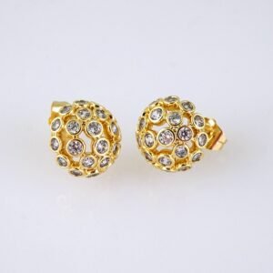 E1802 Women's Earrings - Aretes Dama - Zircon Stone - 14K Real Color