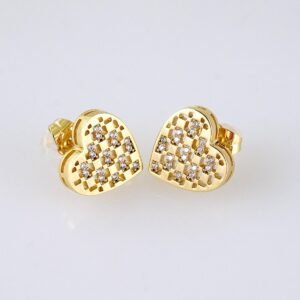 E1803 Women's Earrings - Aretes Dama - Zircon Stone - 14K Real Color