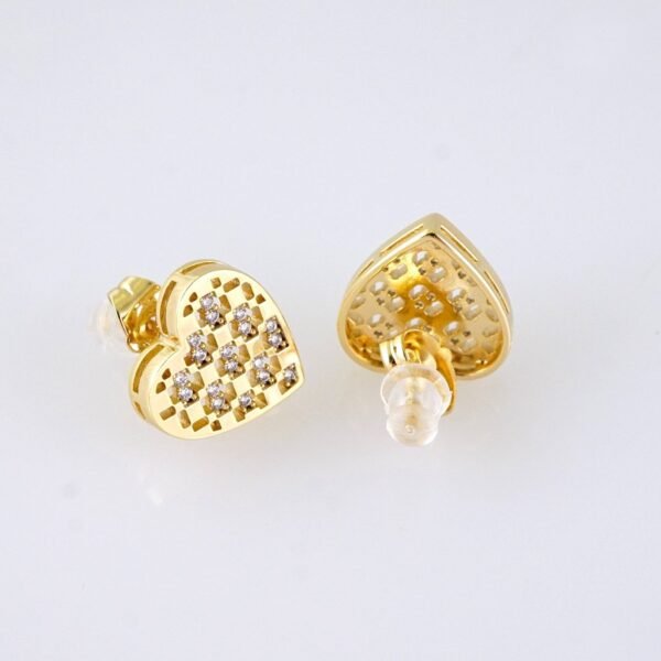 E1803 Women's Earrings - Aretes Dama - Zircon Stone - 14K Real Color - Image 2