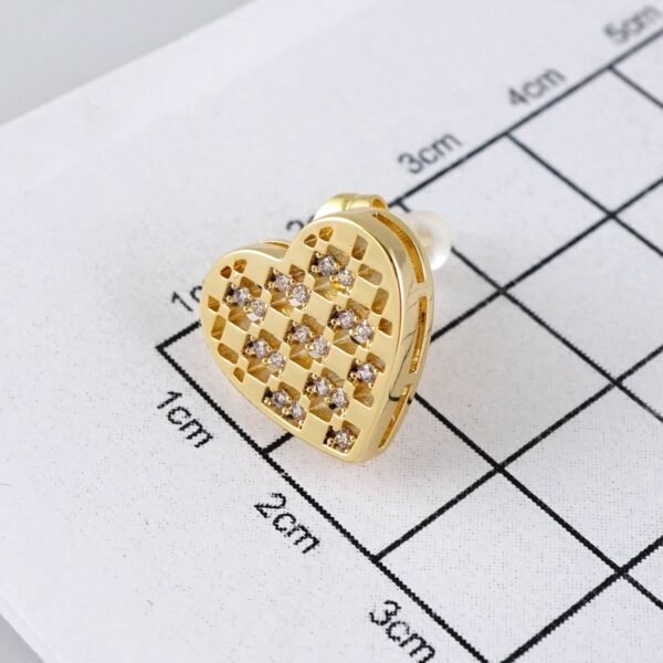 E1803 Women's Earrings - Aretes Dama - Zircon Stone - 14K Real Color - Image 3