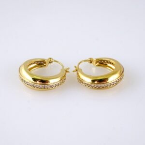 E1809 Women's Earrings - Aretes Dama - Zircon Stone - 14K Real Color