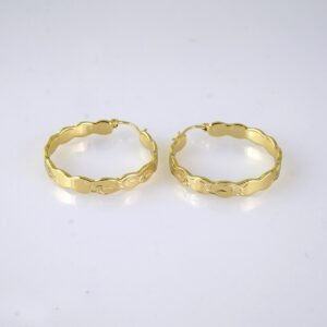 E1810 Earrings Women/ Aretes Dama/ Plain/ 14k Real Color/