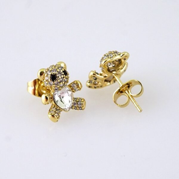 E1841 Earrings - Aretes - Zircon Stone - 14K Real Color - Image 2