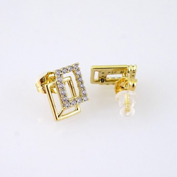 E1842 Earrings - Aretes - Zircon Stone - 14K Real Color - Image 2