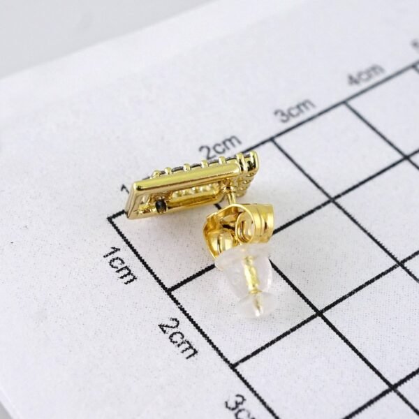 E1842 Earrings - Aretes - Zircon Stone - 14K Real Color - Image 3
