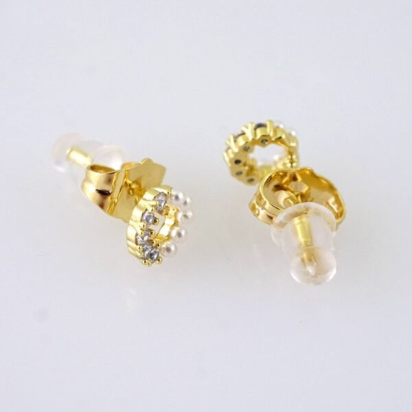 E1844 Earrings - Aretes - Zircon Stone - 14K Real Color - Image 2