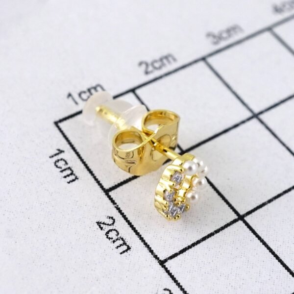 E1844 Earrings - Aretes - Zircon Stone - 14K Real Color - Image 3
