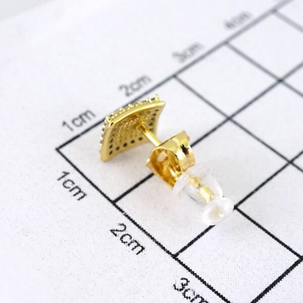 E1845 Earrings - Aretes - Zircon Stone - 14K Real Color - Image 3