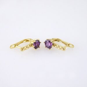 E1849 Earrings - Aretes - 14K Real Color - Violet