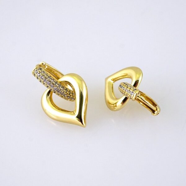 E1858 Earrings - Aretes - Zircon Stone - 14K Real Color - Image 2