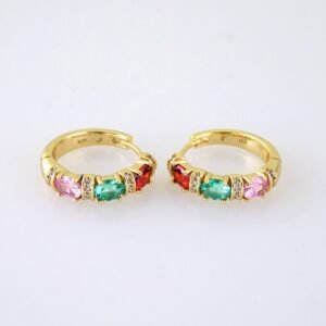 E1865 Earrings - Aretes - 14K Real Color