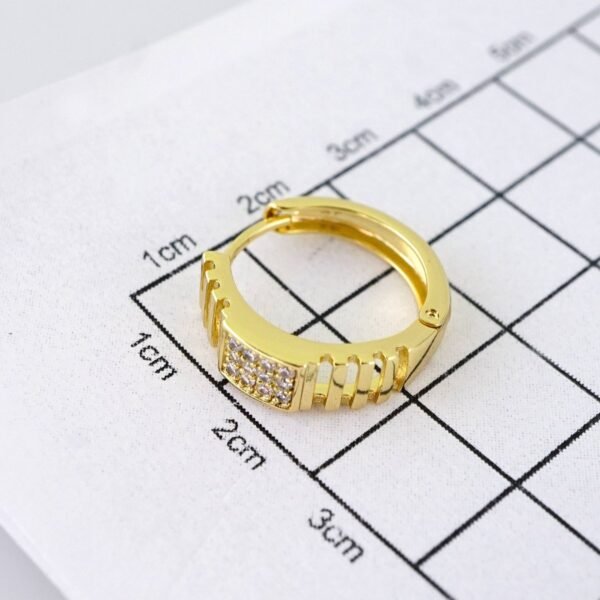 E1874 Earrings - Aretes - Zircon Stone - 14K Real Color - Image 3