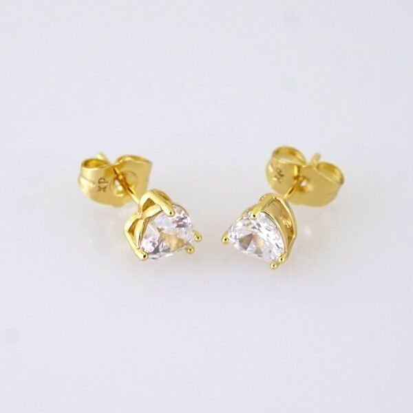E1876 Earrings - Aretes - Zircon Stone - 14K Real Color
