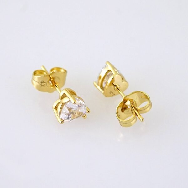 E1876 Earrings - Aretes - Zircon Stone - 14K Real Color - Image 2