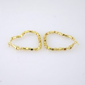 E1880 Earrings - Aretes - Plain - 14k Real Color