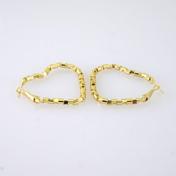 E1880 Earrings - Aretes - Plain - 14k Real Color