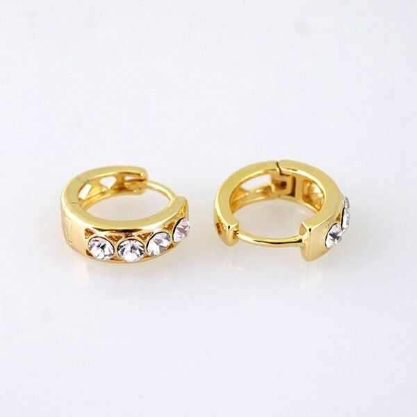 E1881 Earrings - Aretes - Zircon Stone - 14K Real Color - Image 2