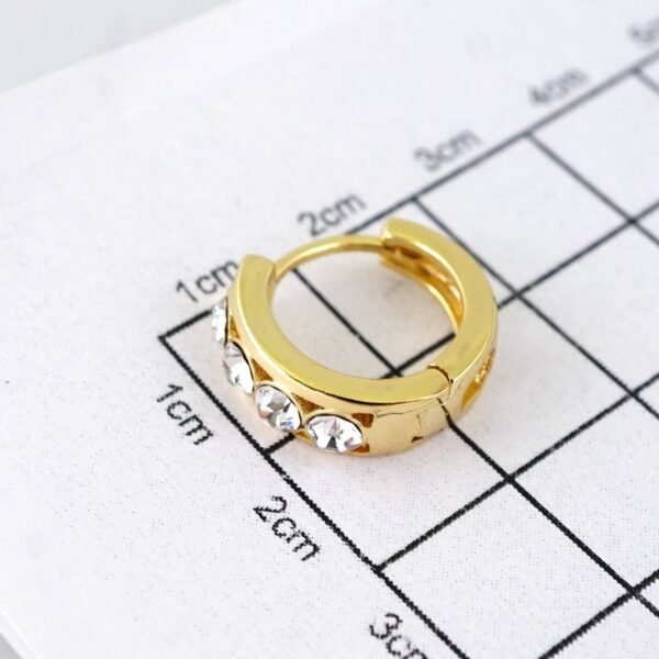 E1881 Earrings - Aretes - Zircon Stone - 14K Real Color - Image 3