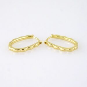 E1882 Earrings - Aretes - Plain - 14k Real Color