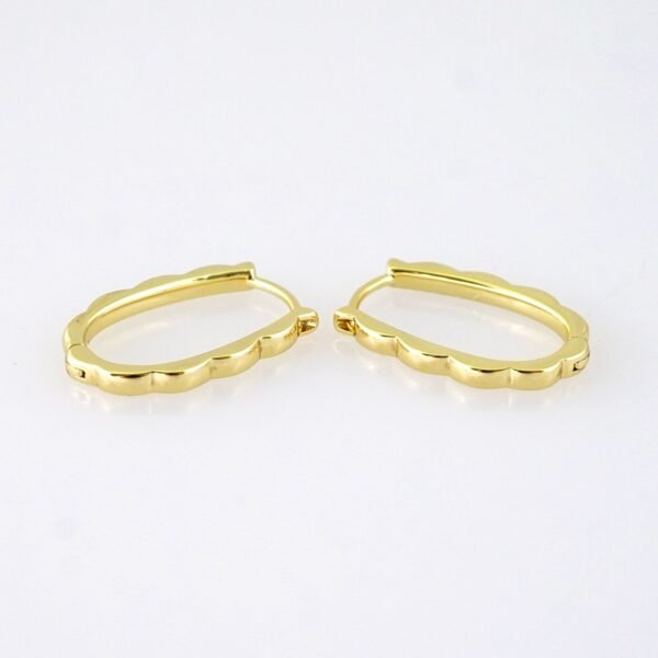 E1882 Earrings - Aretes - Plain - 14k Real Color