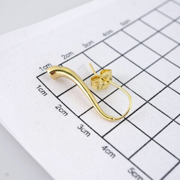 E1885 Earrings - Aretes - Zircon Stone - 14K Real Color - Image 3