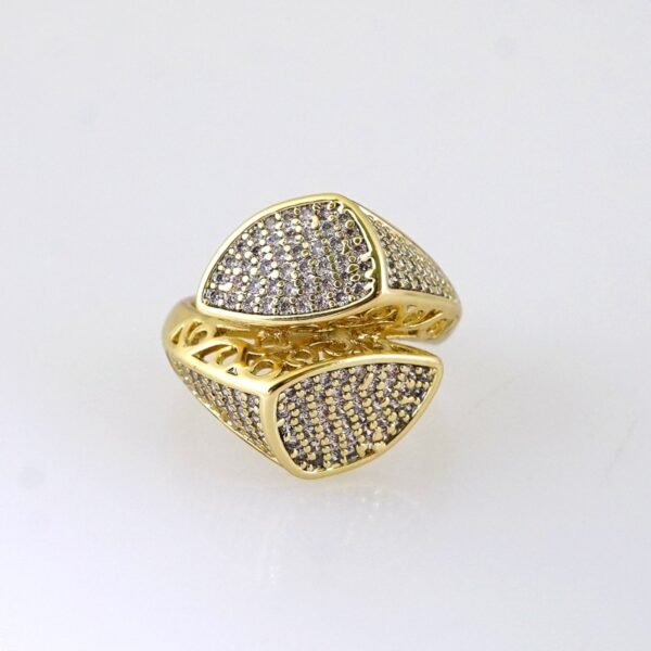 R645  RING - ANILLO - Zircon Stone - 14K Real Color