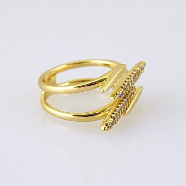 R646  RING - ANILLO - Zircon Stone - 14K Real Color - Image 2