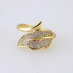 R647  RING - ANILLO - Zircon Stone - 14K Real Color