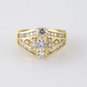 R651 RING - ANILLO - Zircon Stone - 14K Real Color