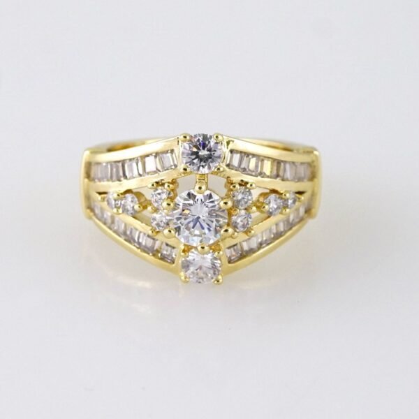R651 RING - ANILLO - Zircon Stone - 14K Real Color