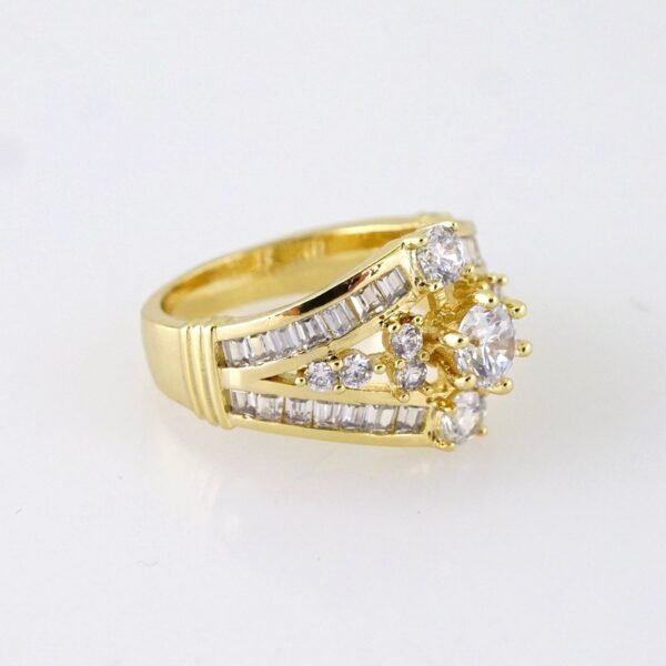 R651 RING - ANILLO - Zircon Stone - 14K Real Color - Image 2