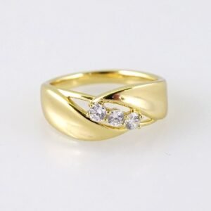 R652 RING - ANILLO - Zircon Stone - 14K Real Color