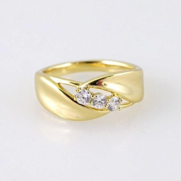 R652 RING - ANILLO - Zircon Stone - 14K Real Color