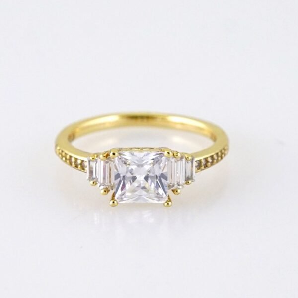 R654 RING - ANILLO - Zircon Stone - 14K Real Color