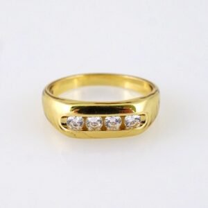 R655 RING - ANILLO - Zircon Stone - 14K Real Color