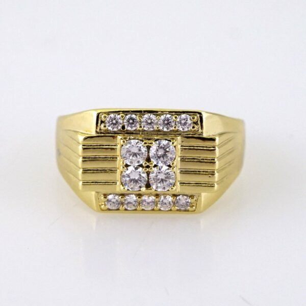R657 RING - ANILLO - Zircon Stone - 14K Real Color