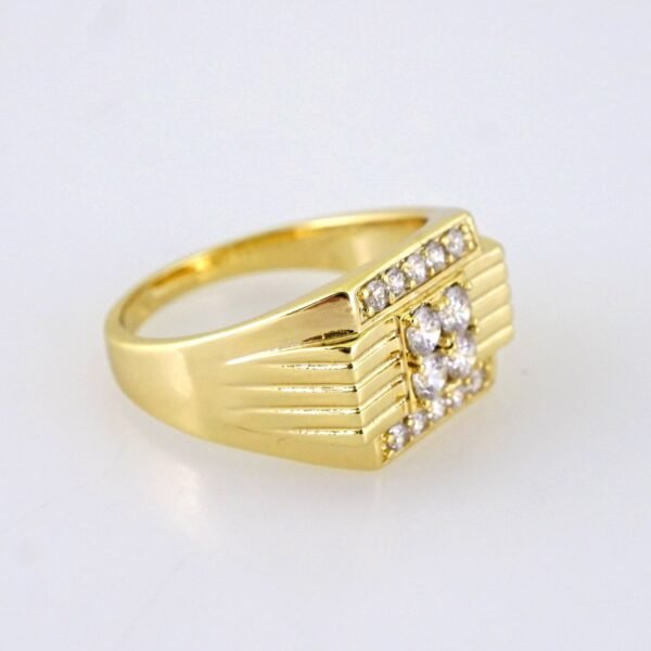 R657 RING - ANILLO - Zircon Stone - 14K Real Color - Image 2