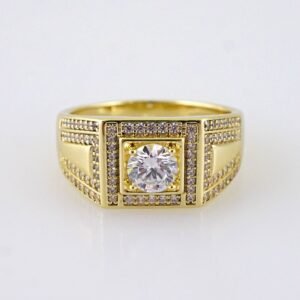 R660 RING - ANILLO - Zircon Stone - 14K Real Color